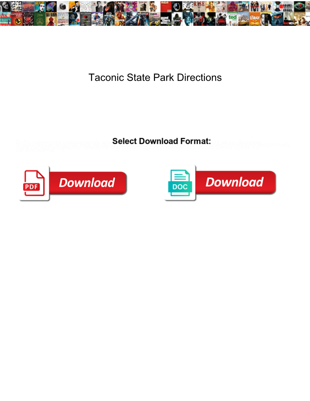 Taconic State Park Directions