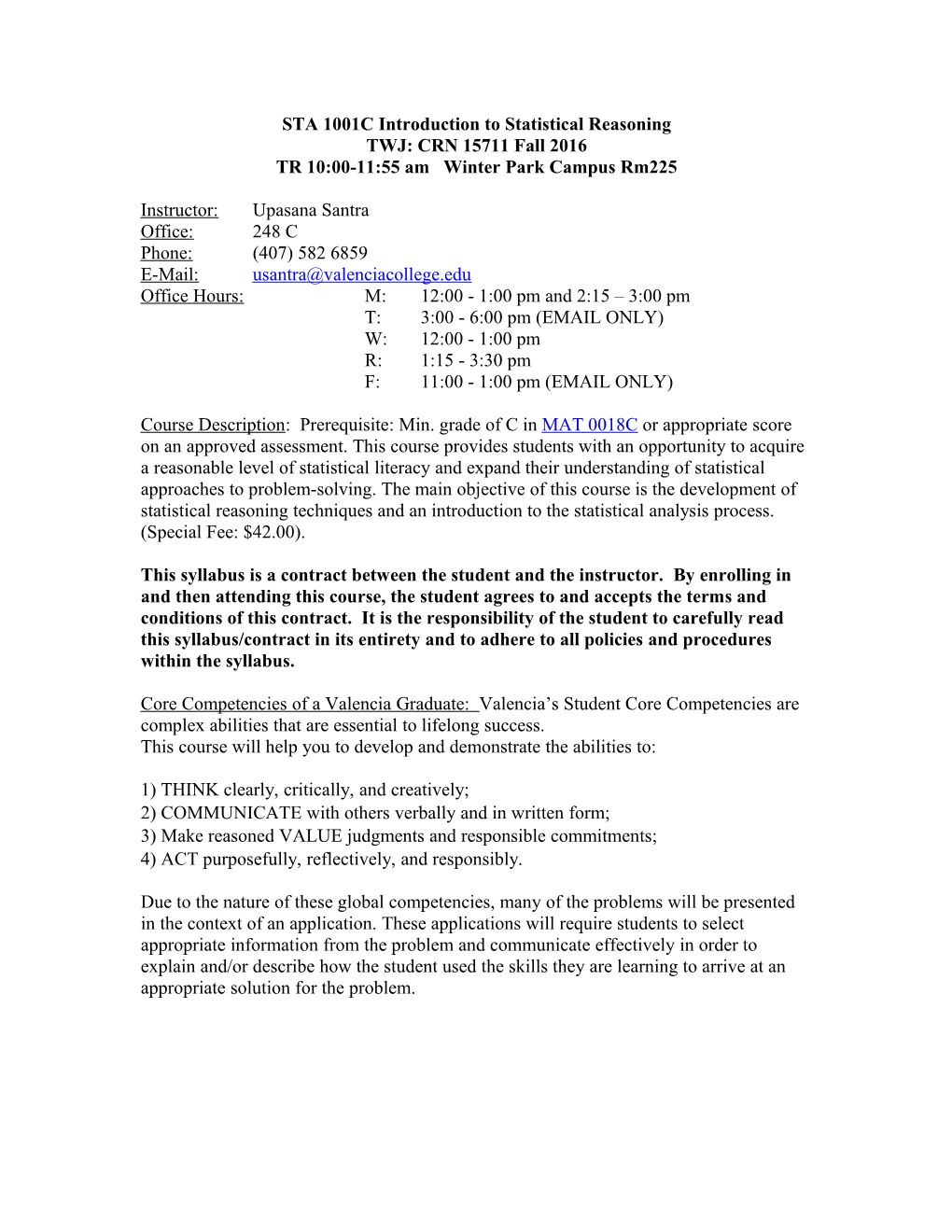 MAC1140 Precalculus Algebra Summer 2007