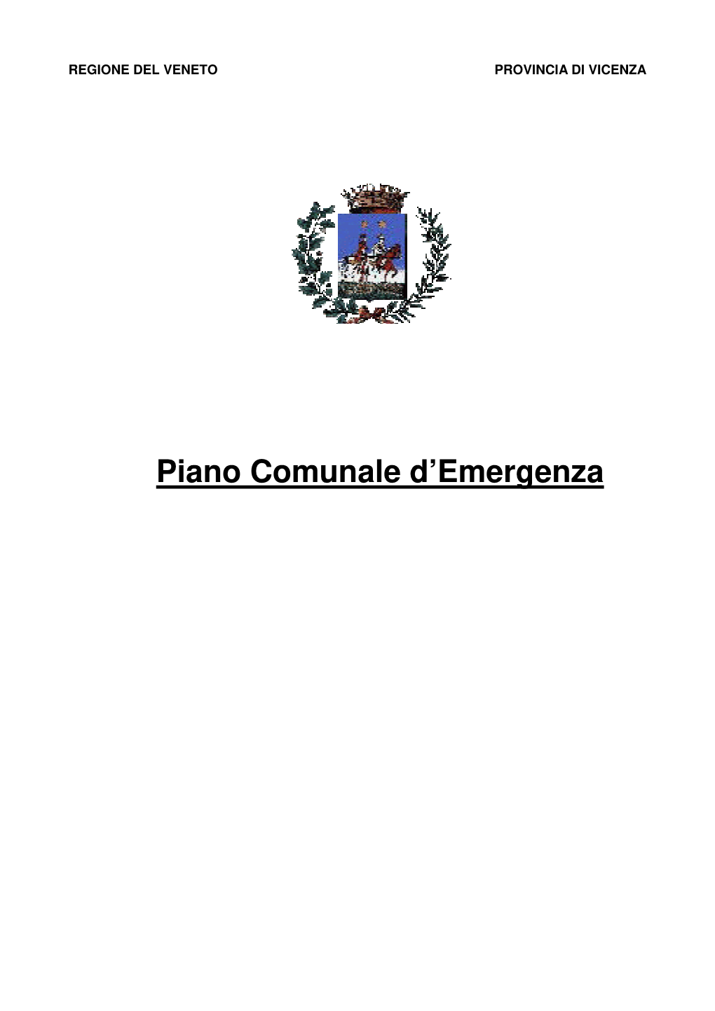 Piano Comunale D'emergenza