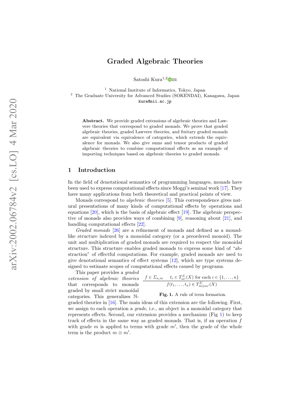 Graded Algebraic Theories Enable Us to Estimate (An Overapprox- Imation Of) the Set of Memory Locations Computations May Access