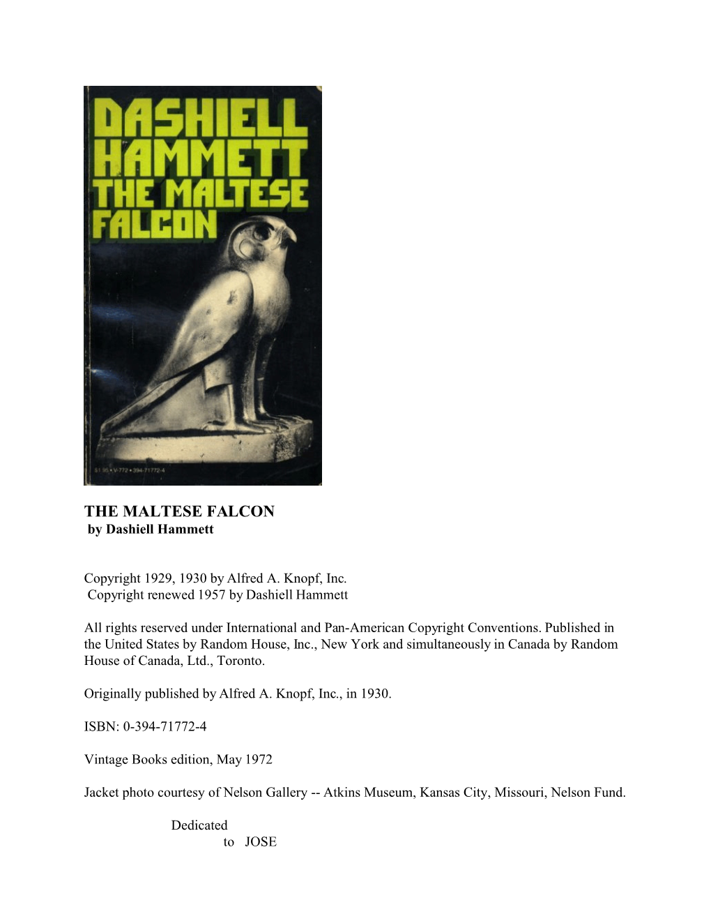 The Maltese Falcon.Pdf