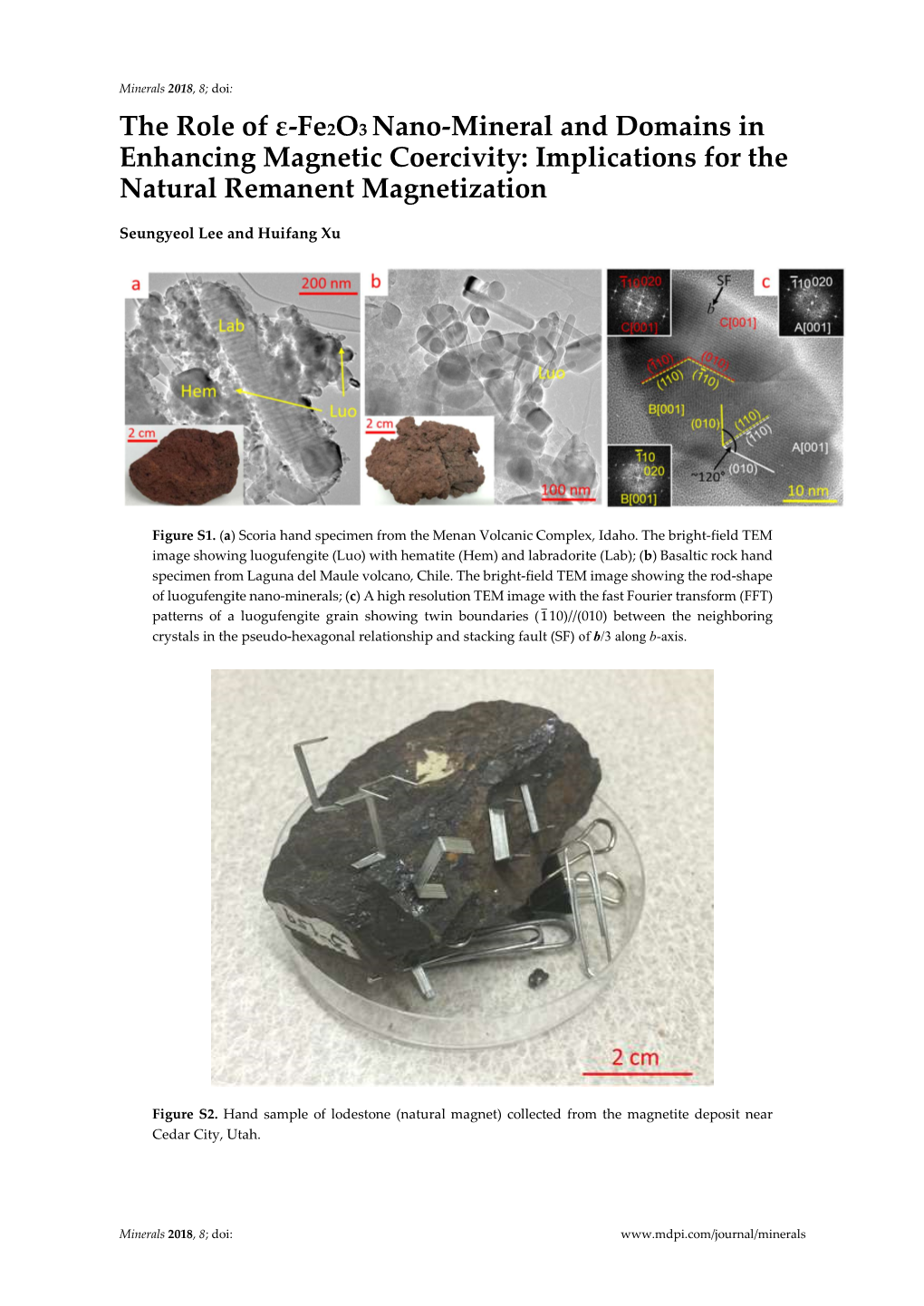 The Role of Ε-Fe2o3 Nano-Mineral and Domains in Enhancing Magnetic Coercivity: Implications for the Natural Remanent Magnetization