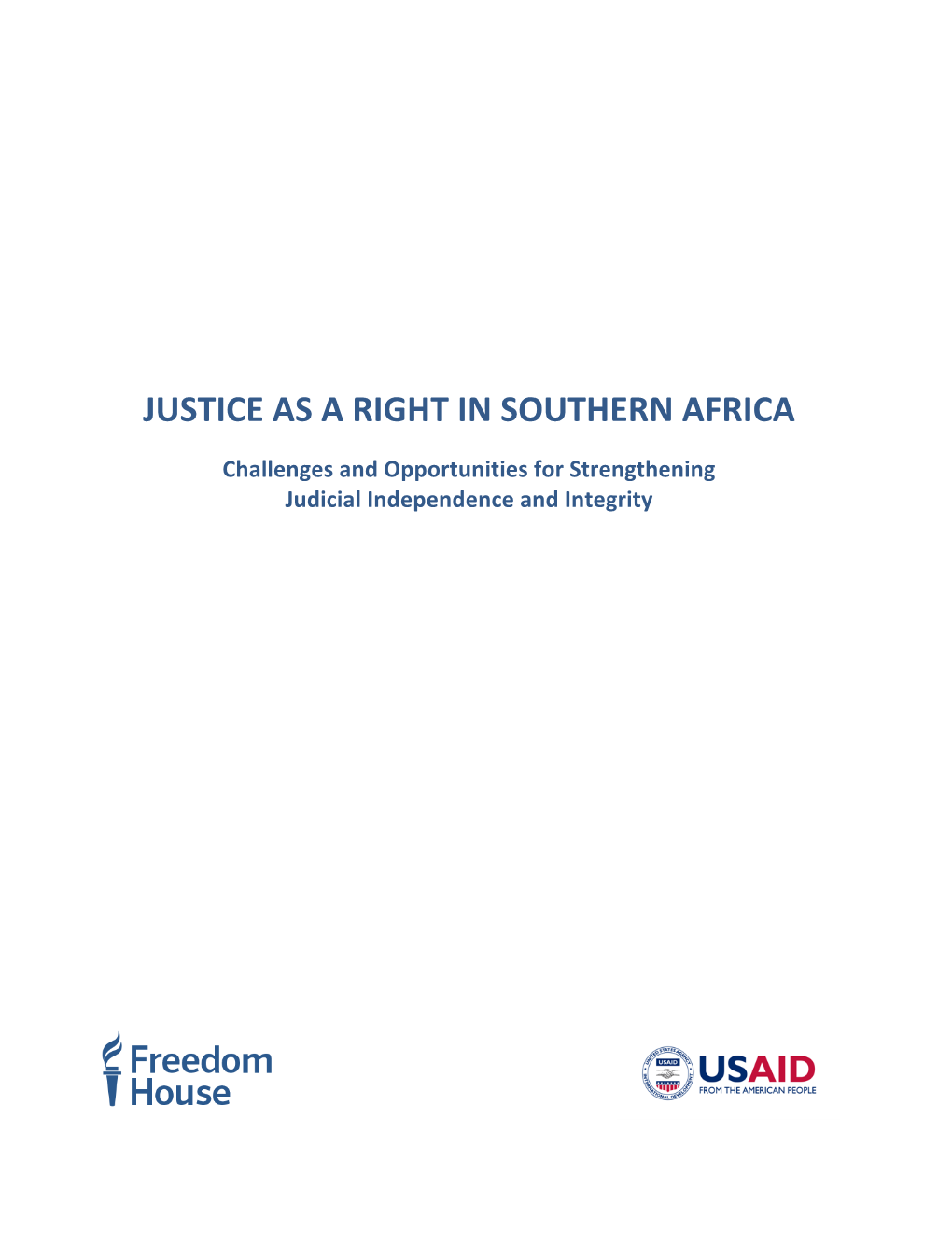 Justice As a Right in Southern Africa