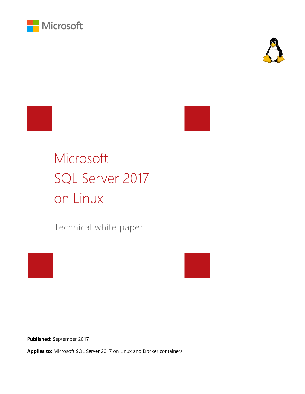 Microsoft SQL Server 2017 on Linux