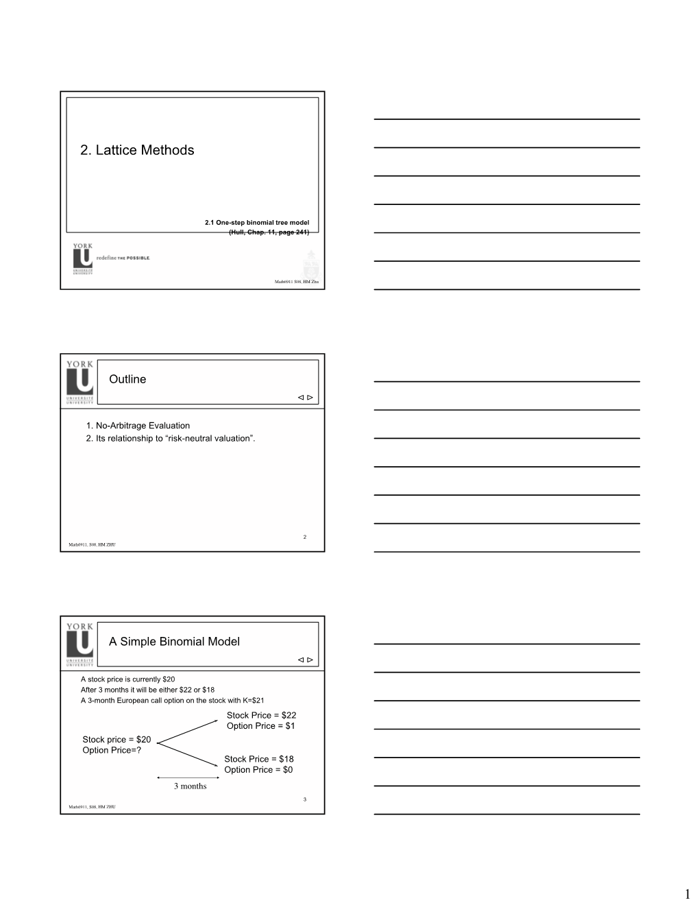 Lecure 2 Lattice Methods