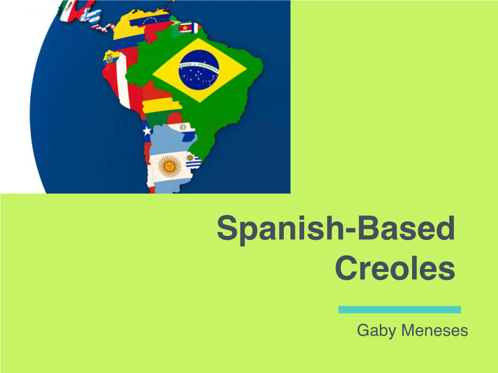 Spanish-Based Creoles