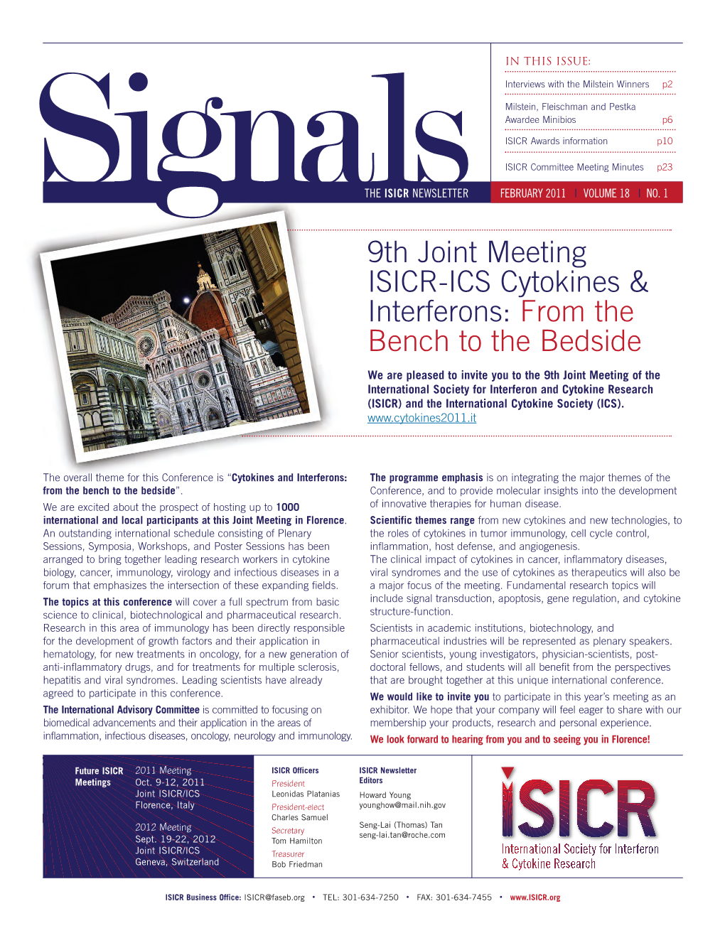 9Th Joint Meeting ISICR-ICS Cytokines & Interferons