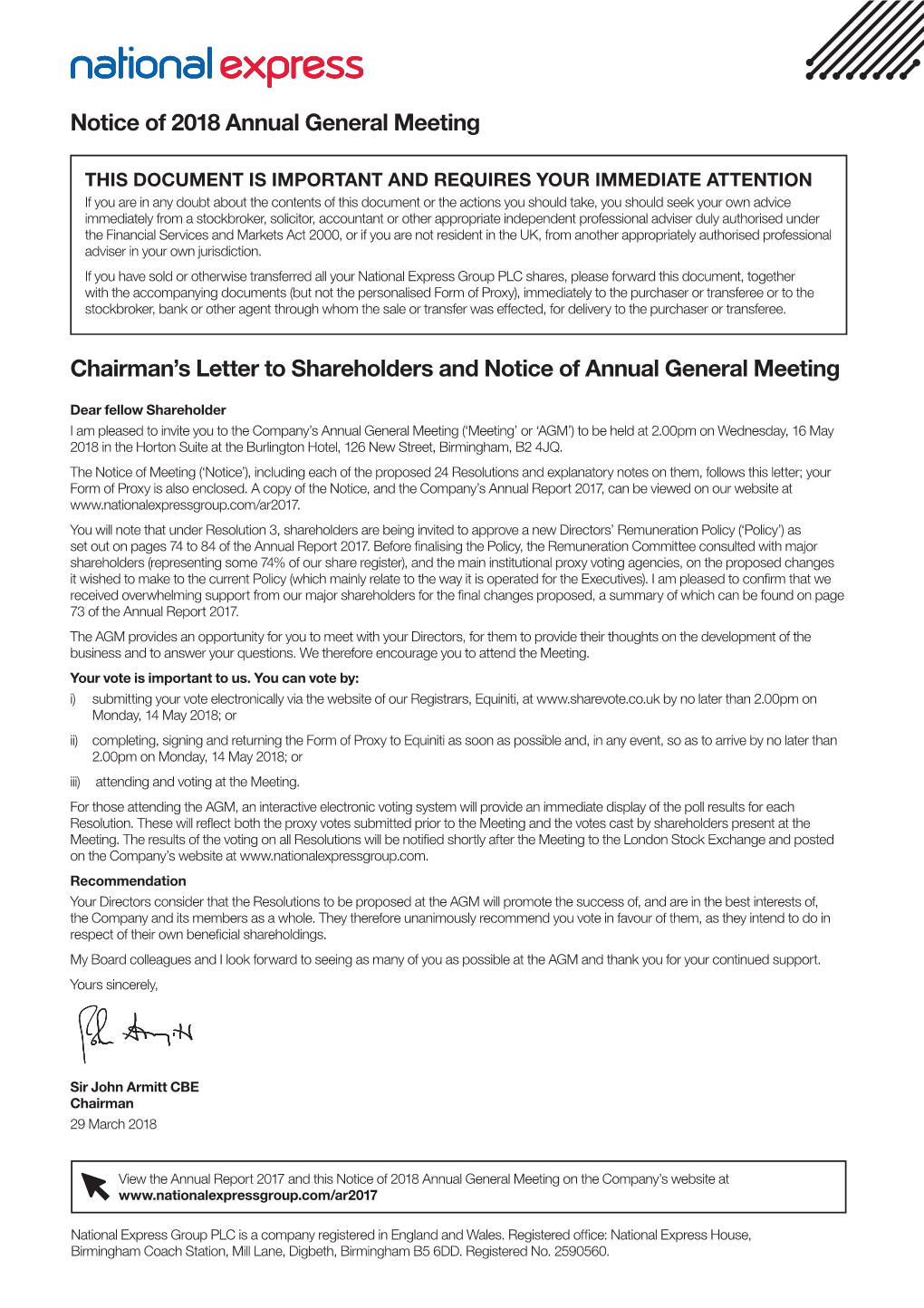 2018 AGM Notice