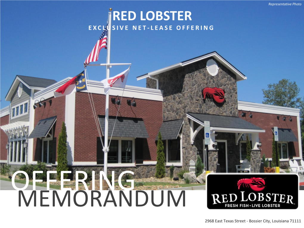 Red Lobster Exclusive Net - Lease Offering