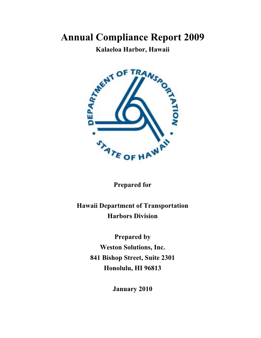 2009 Annual Compliance Report – Kalaeloa