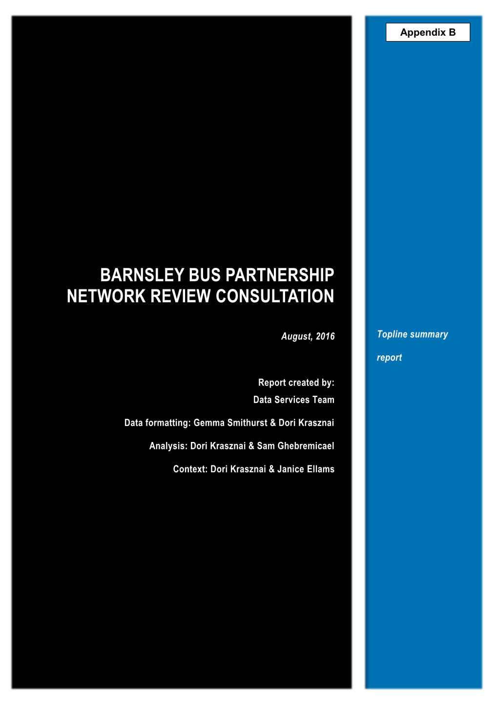 Barnsley Bus Partnership Network Review Consultation