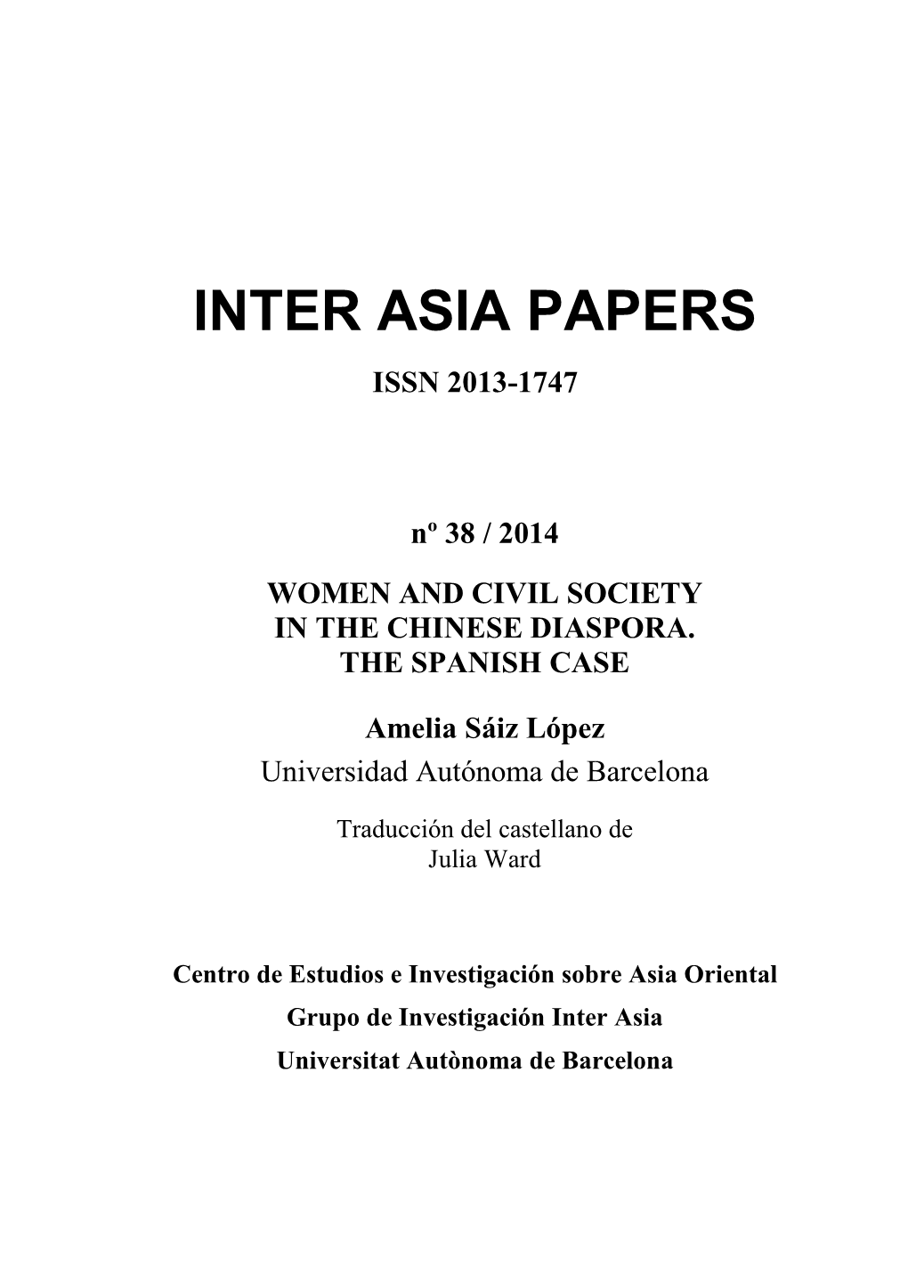 Inter-Asia Papers