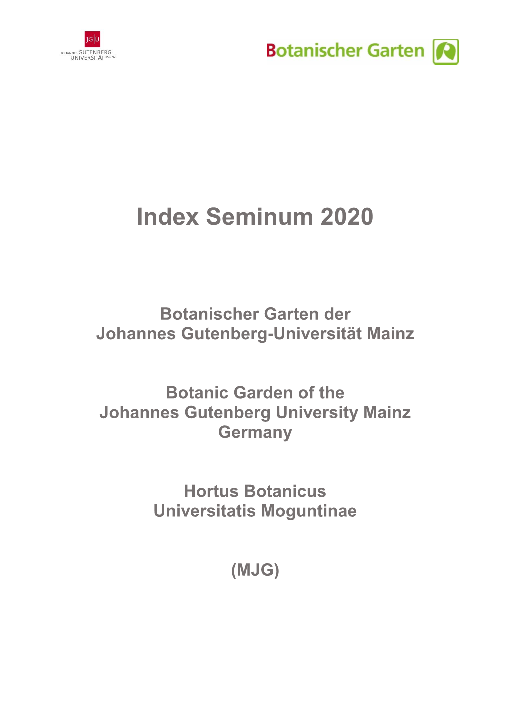 Index Seminum 2020