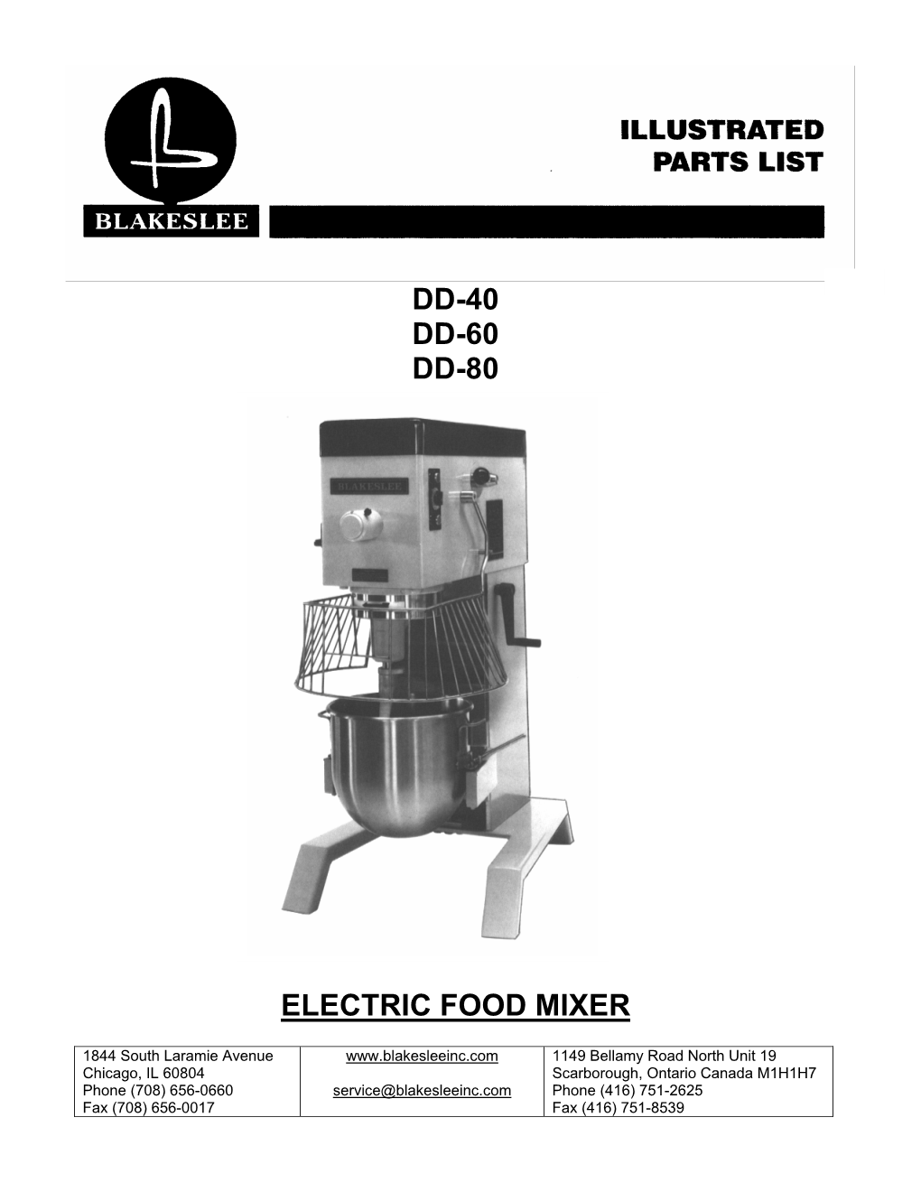 Dd-40 Dd-60 Dd-80 Electric Food Mixer