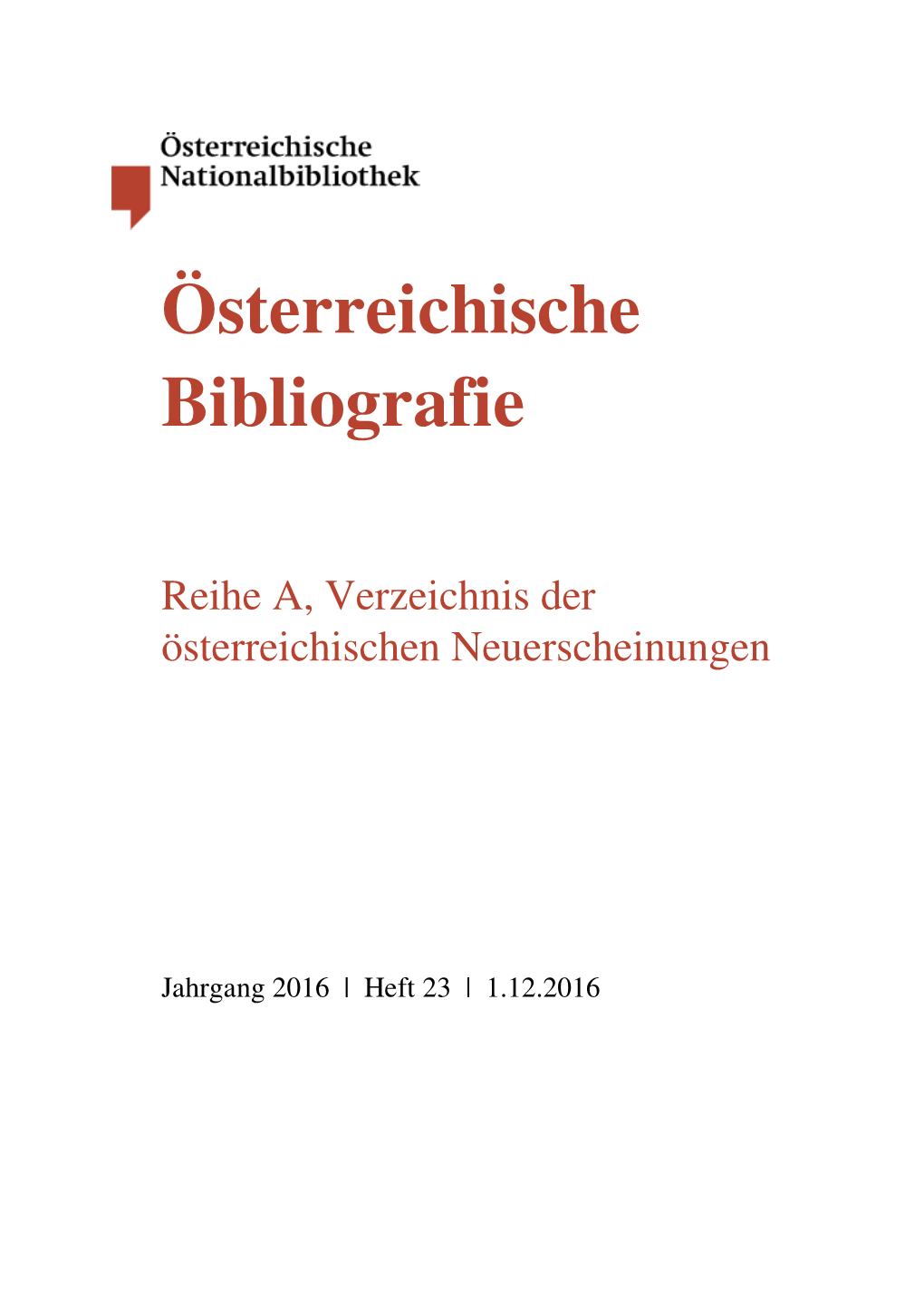 Österreichiche Bibliographie