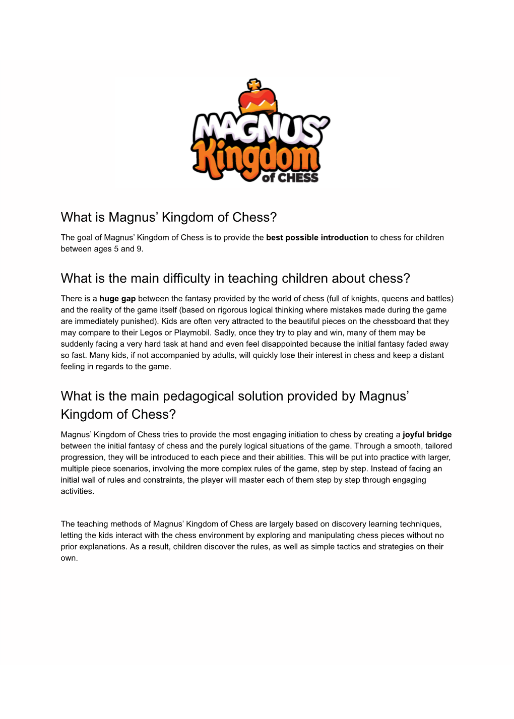 What Is Magnus' Kingdom of Chess? What Is the Main Difficulty In