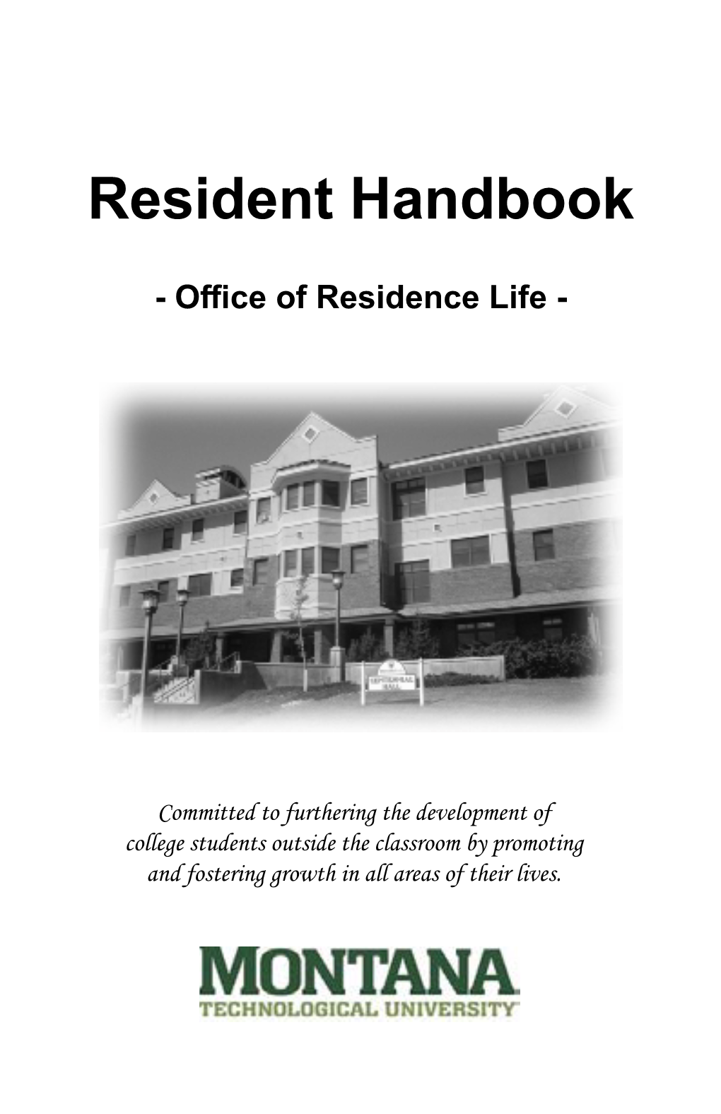 Residence Housing Handbook