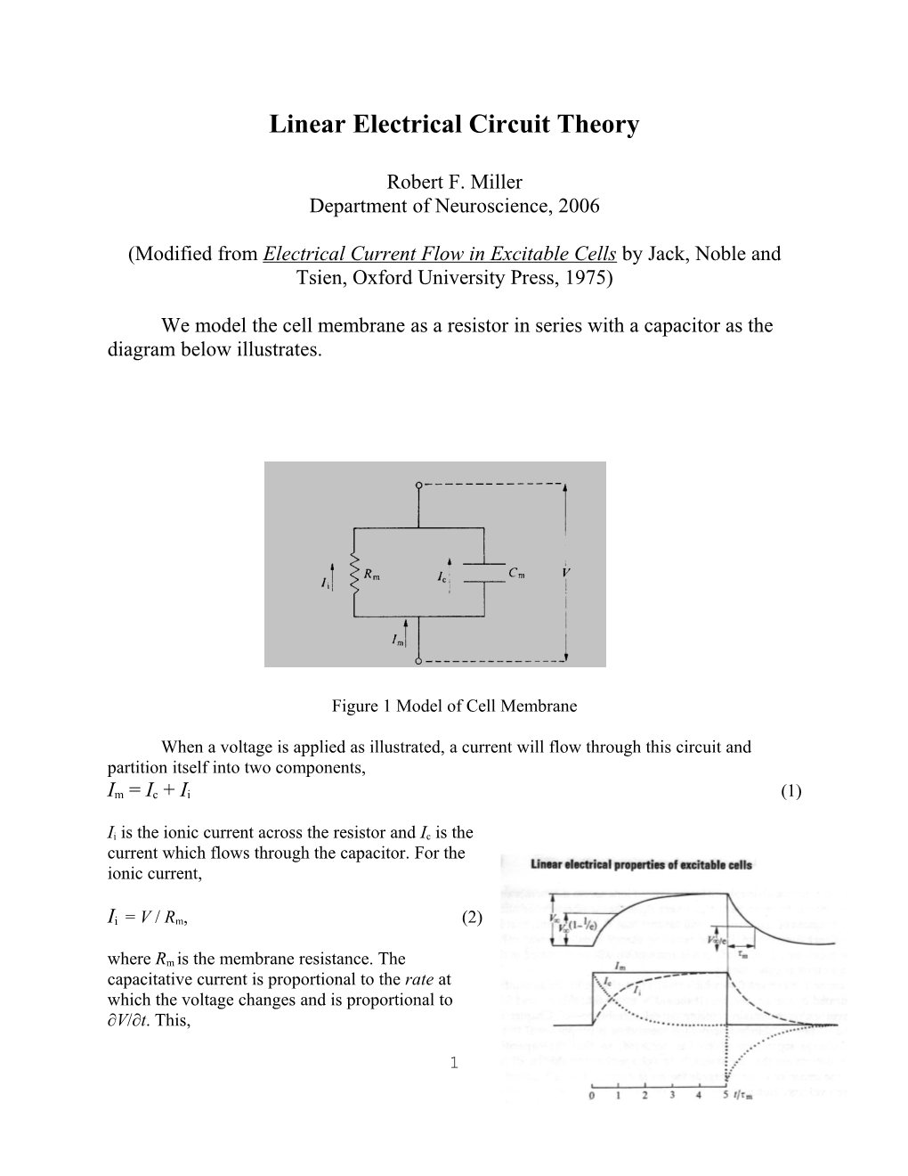 Linear Electrical Circuit Theory