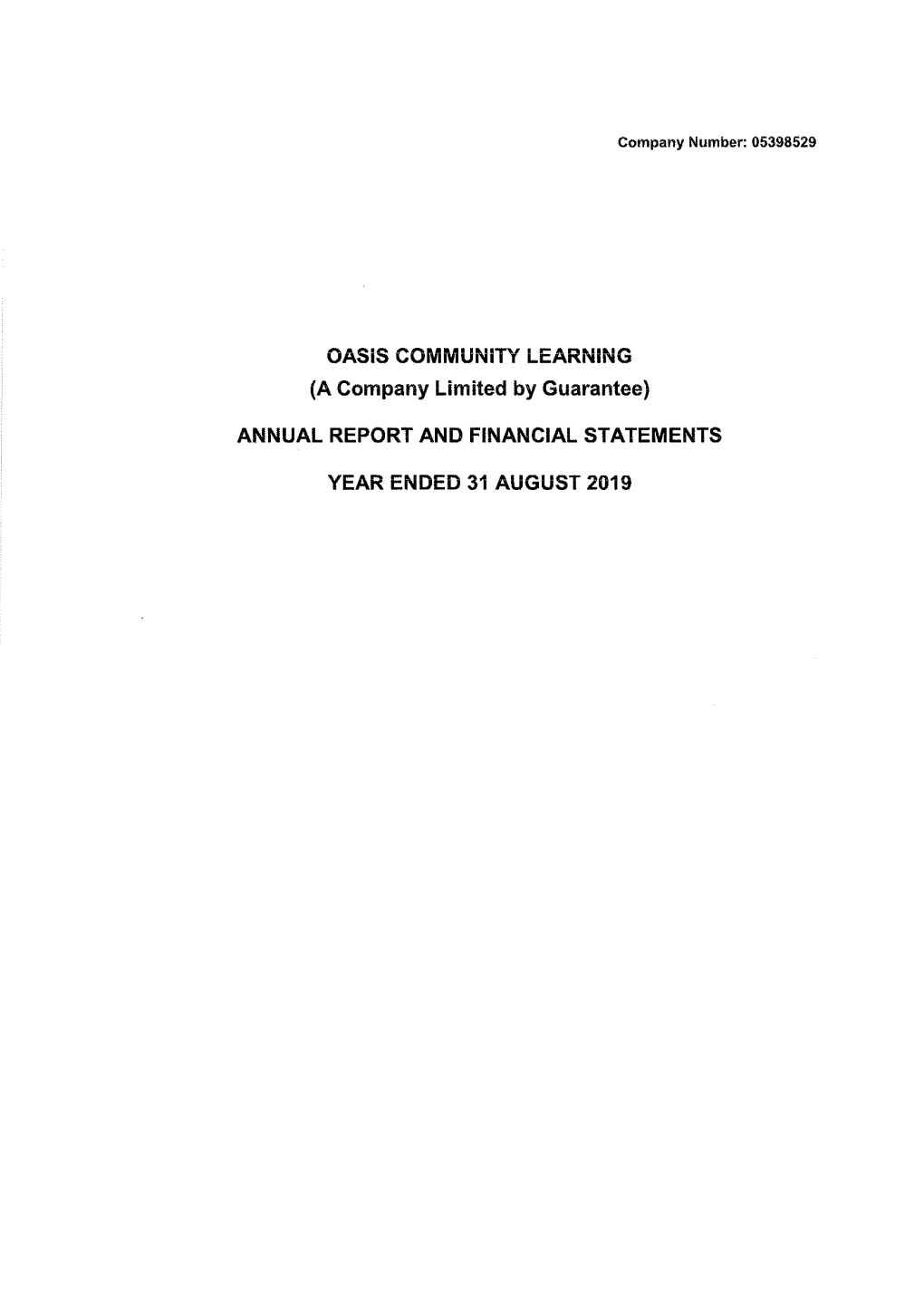 Annual Report and Financial Statements 2018/2019