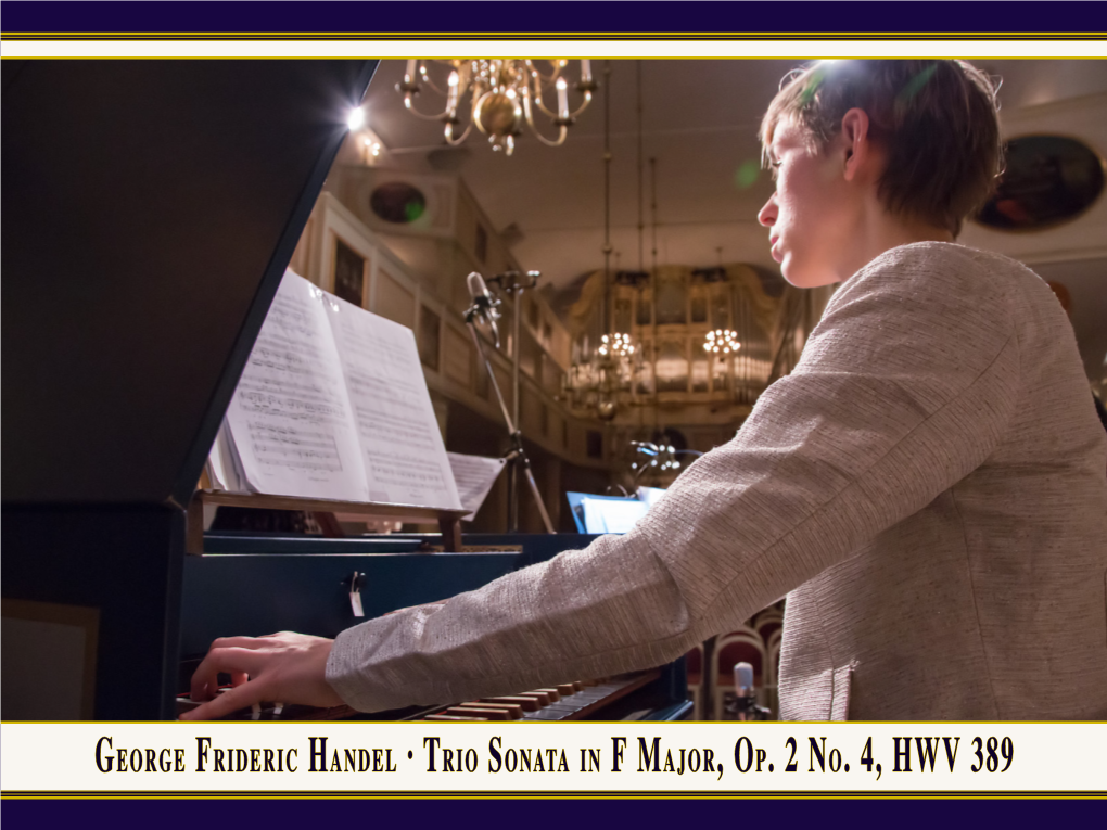 George Frideric Handel · Trio Sonata in F Major, Op