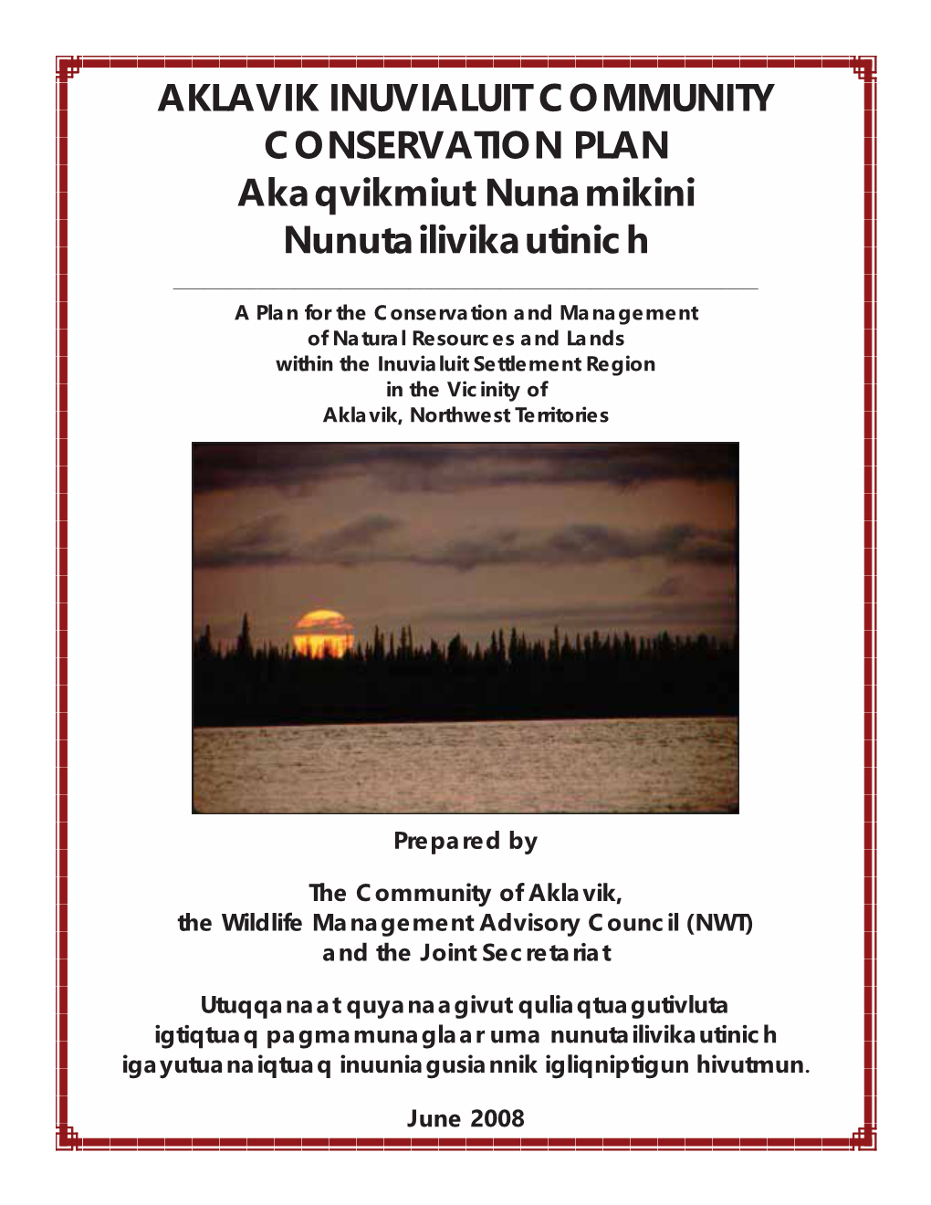 Aklavik Community Conservation Plan
