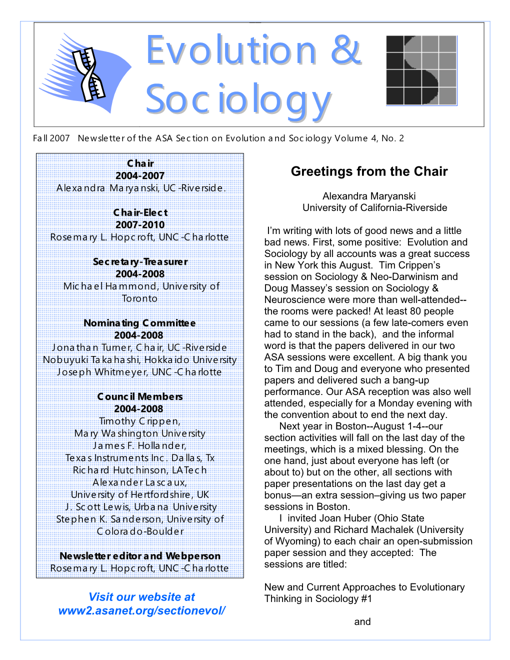 Evolution & Sociology