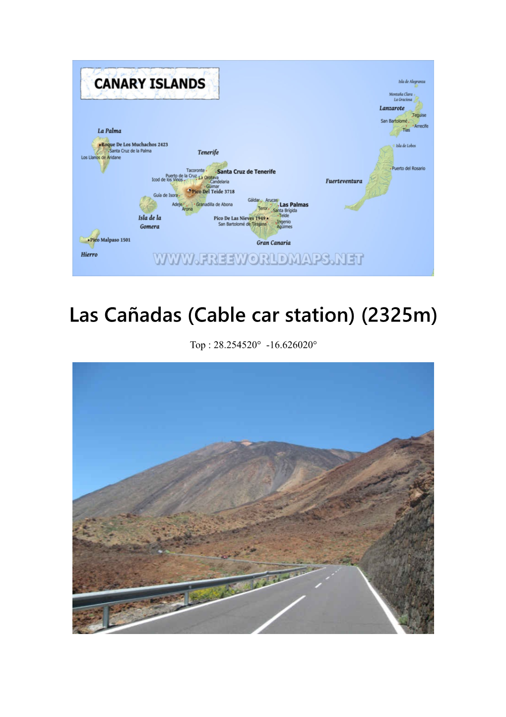 Las Cañadas (Cable Car Station) (2325M)