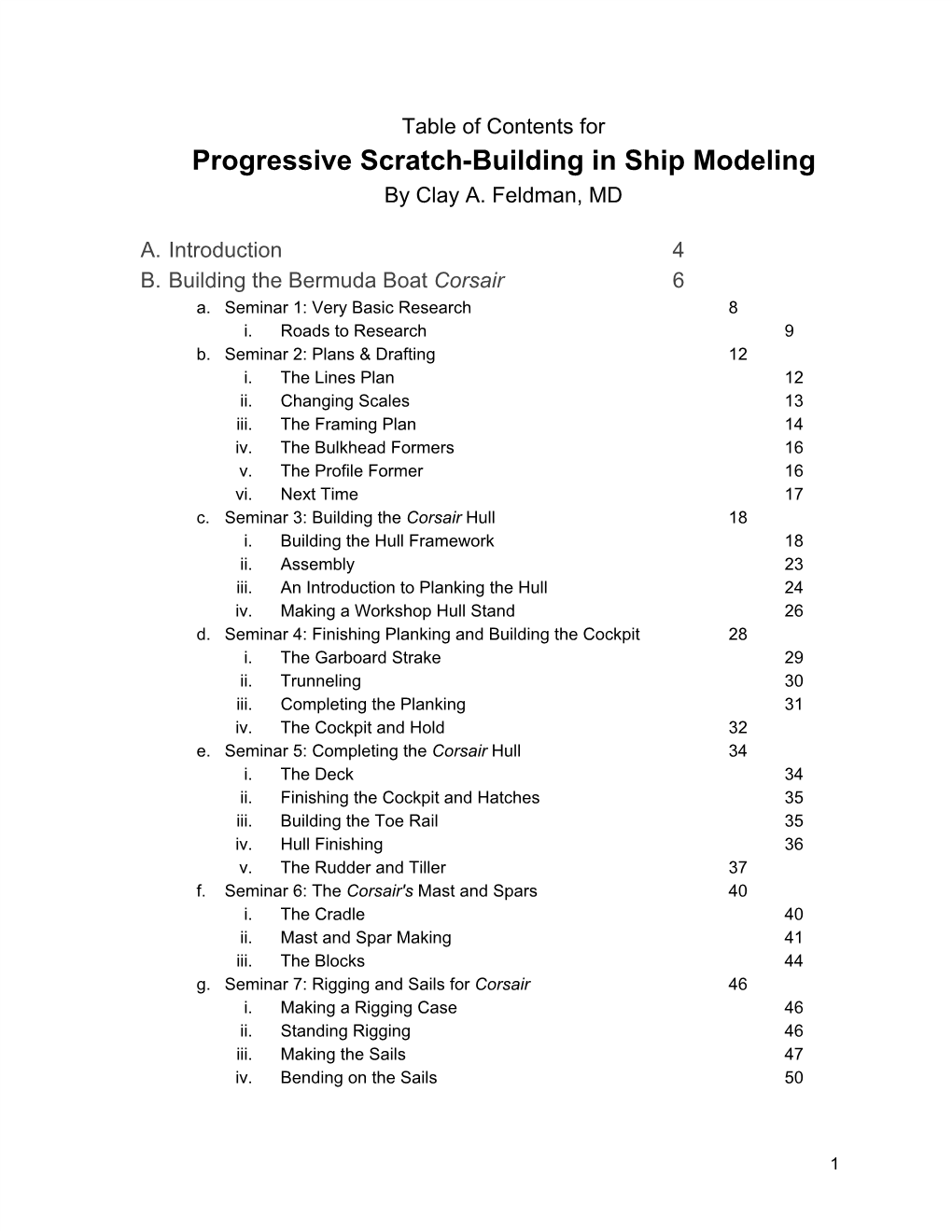 Progressive Scratch-Building in Ship Modeling by Clay A