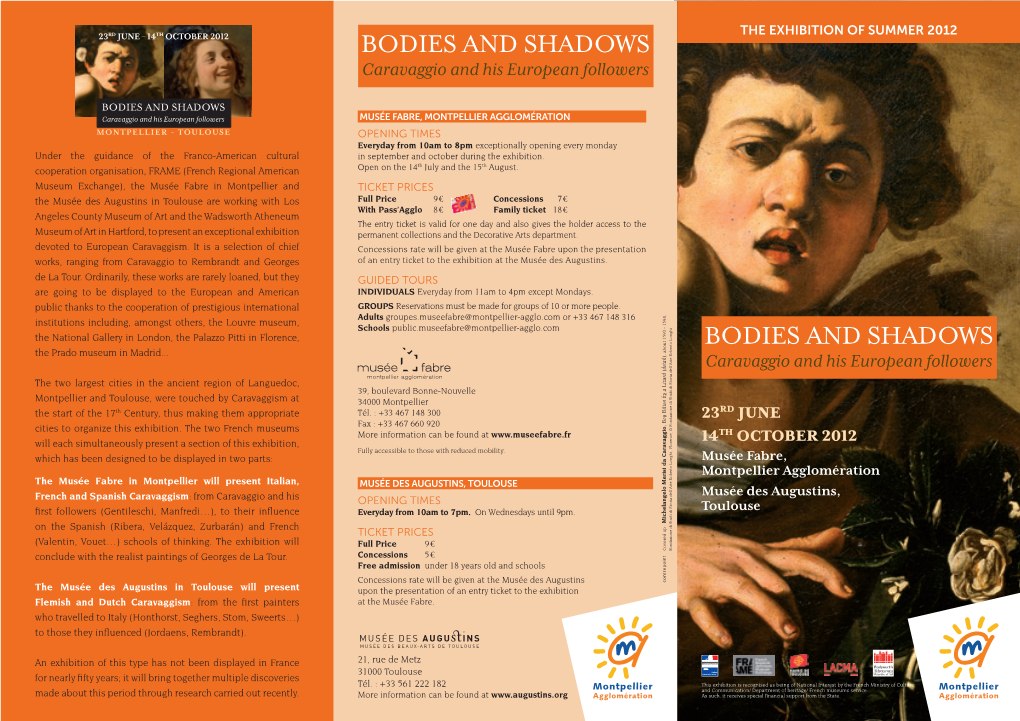 Flyer of the Exhibition Bodies and Shadows