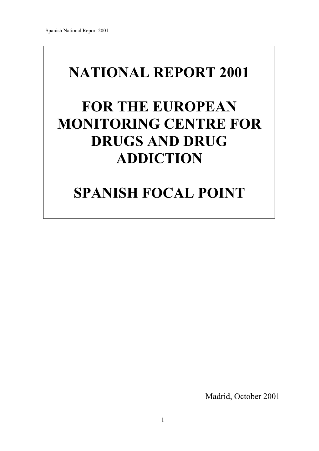 National Report 2001