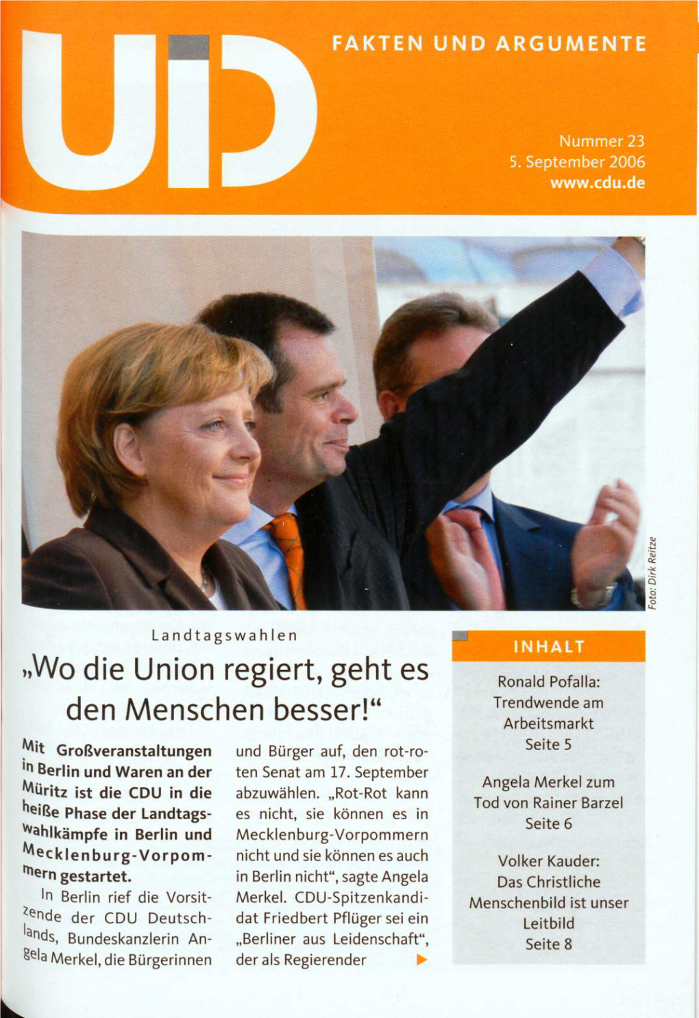 UID 2006 Nr. 23, Union in Deutschland