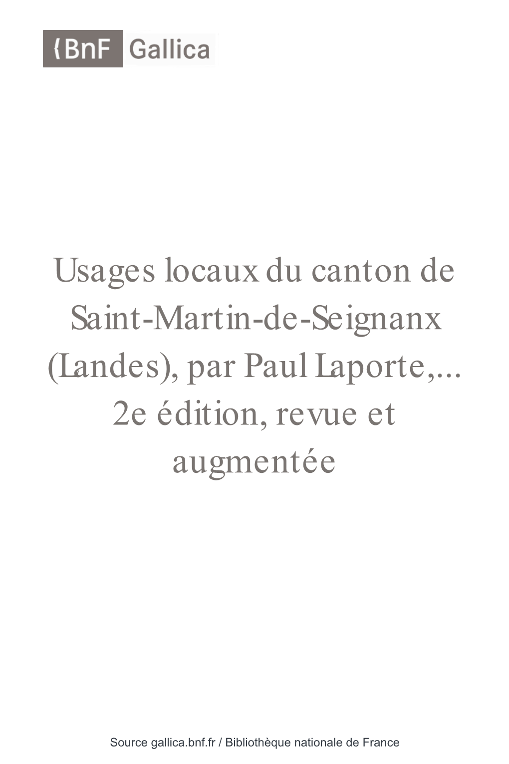 1905 Canton Saint-Martin Et De Seignanx