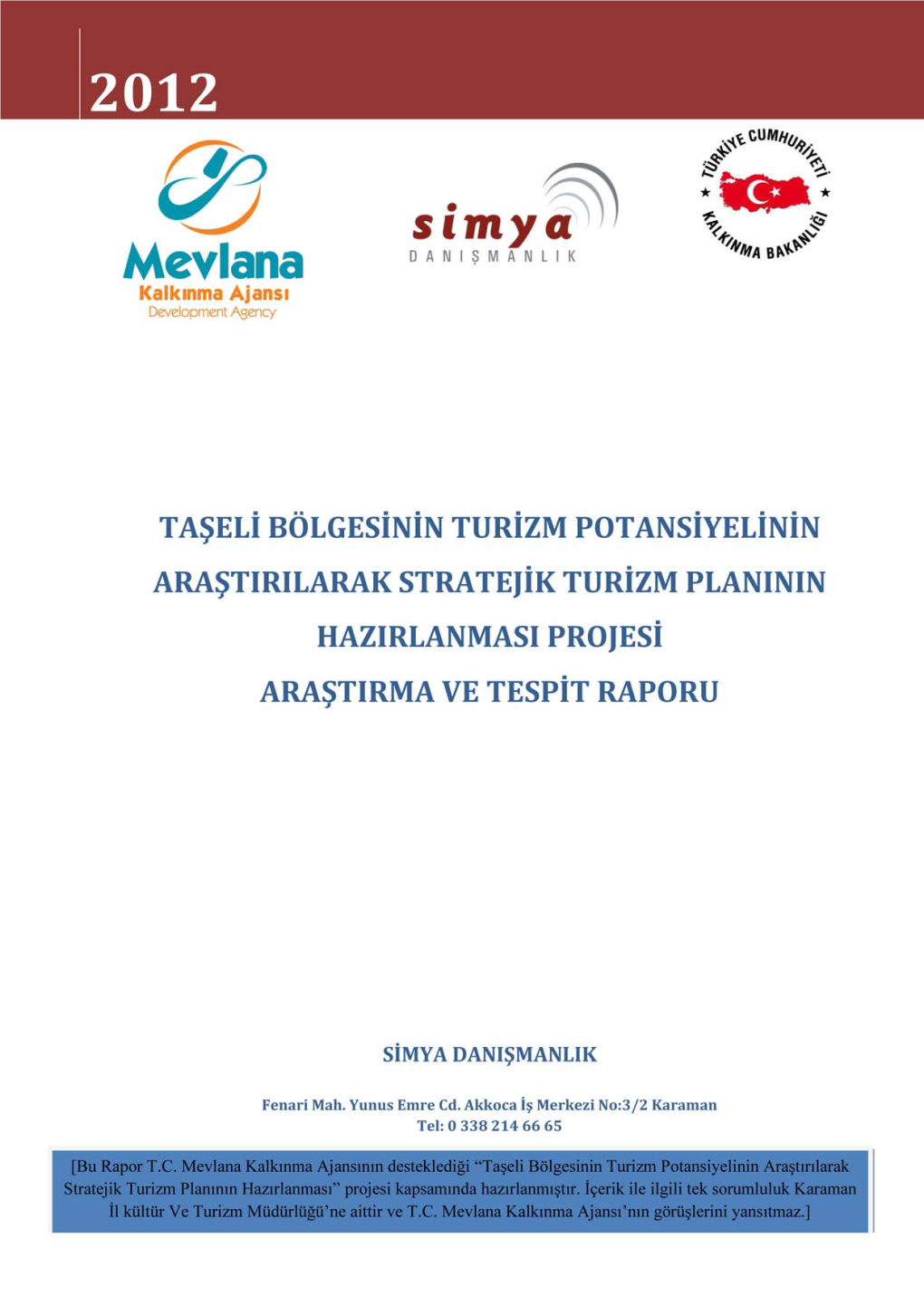 Taşeli Bölgesi Turizm Potansiyeli Çalışmaası.Pdf