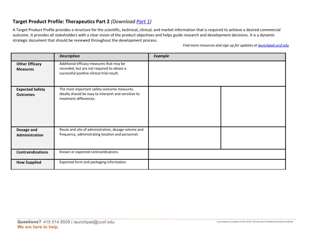 Target Product Profile: Therapeutics Part 2 (Download Part 1)