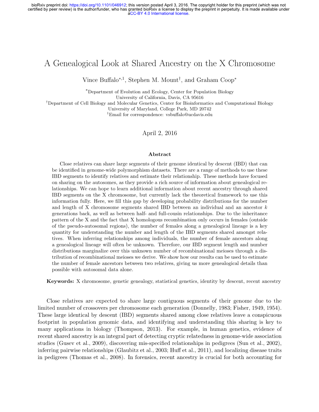 A Genealogical Look at Shared Ancestry on the X Chromosome