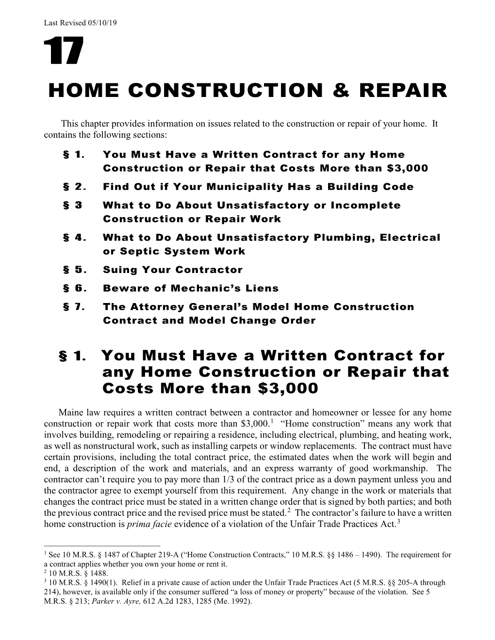 Home Construction & Repair