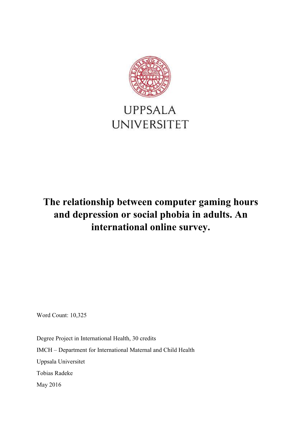 The Relationship Between Computer Gaming Hours and Depression Or Social Phobia in Adults