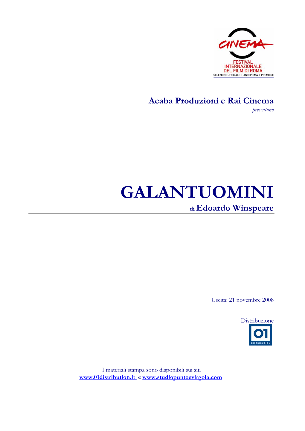 GALANTUOMINI Di Edoardo Winspeare