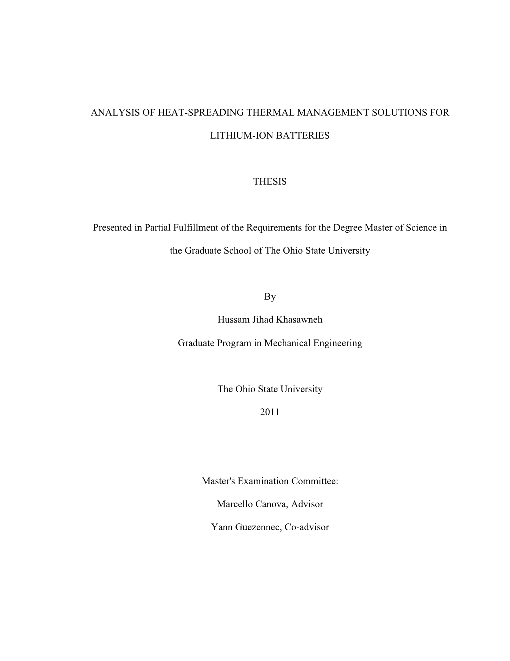 Analysis of Heat-Spreading Thermal Management Solutions For