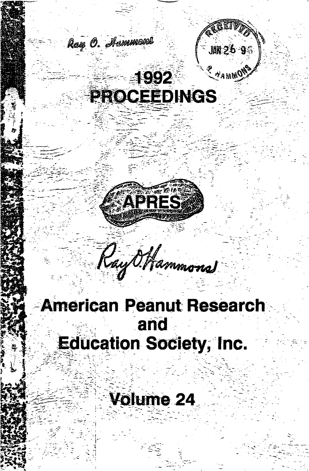 Volume 24 — 1992 APRES Proceedings, Norfolk, VA