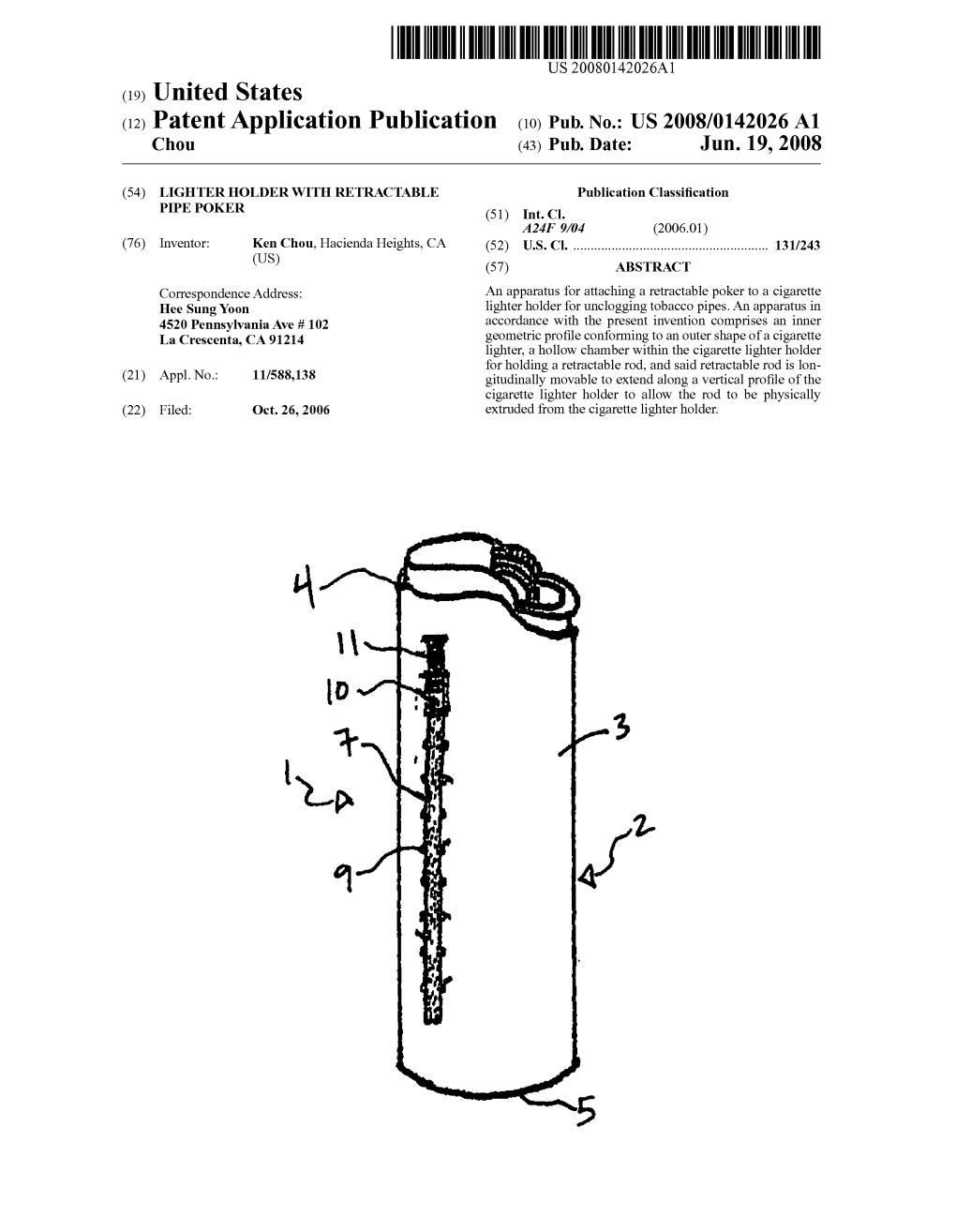 (12) Patent Application Publication (10) Pub. No.: US 2008/014202.6 A1 Chou (43) Pub