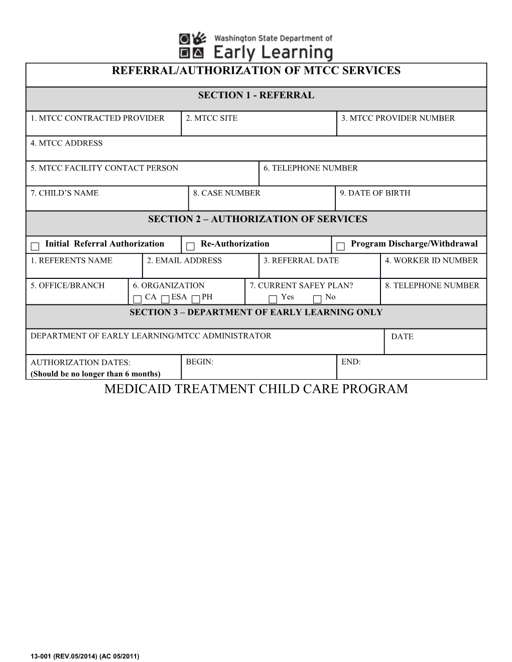 Medicaid Treatment Child Care Program