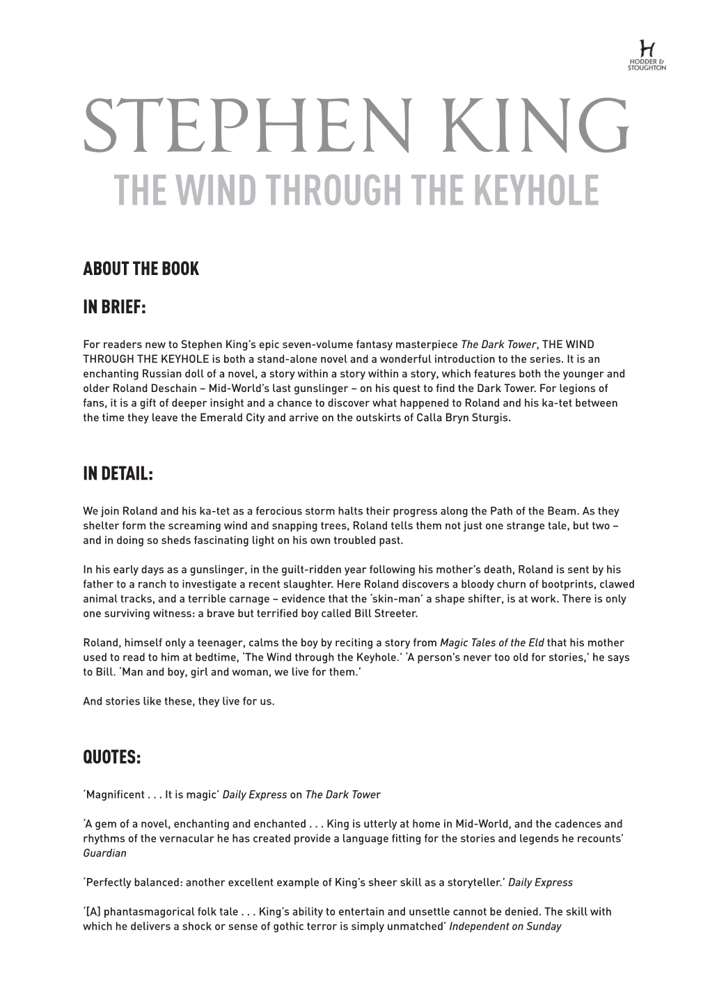 THE WIND THROUGH the KEYHOLE FONT: Anavio Regular ( Nts.Com)