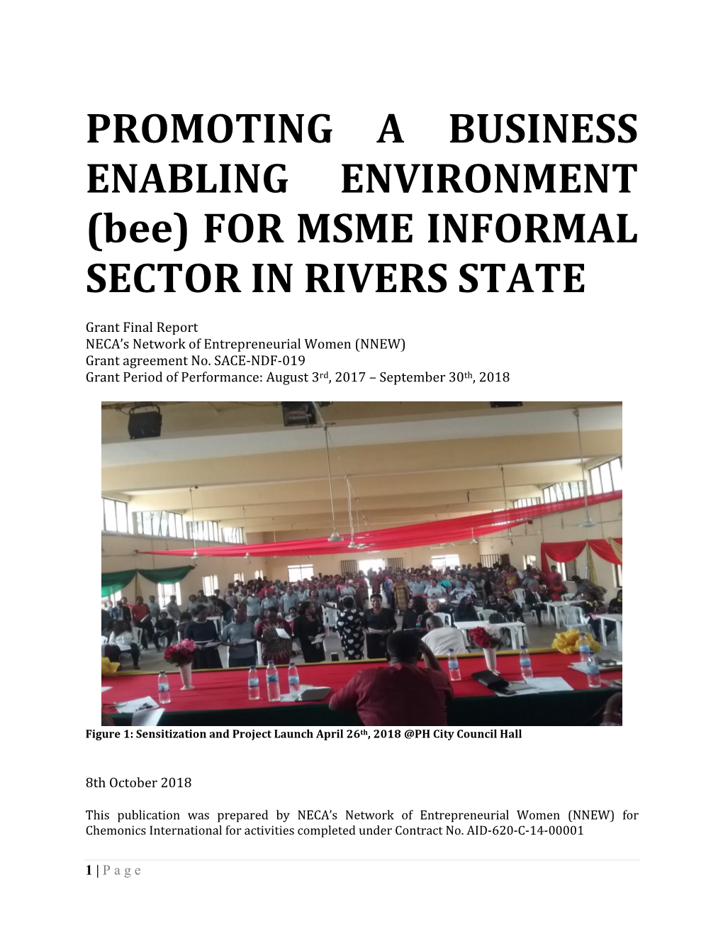 (Bee) for MSME INFORMAL SECTOR in RIVERS STATE