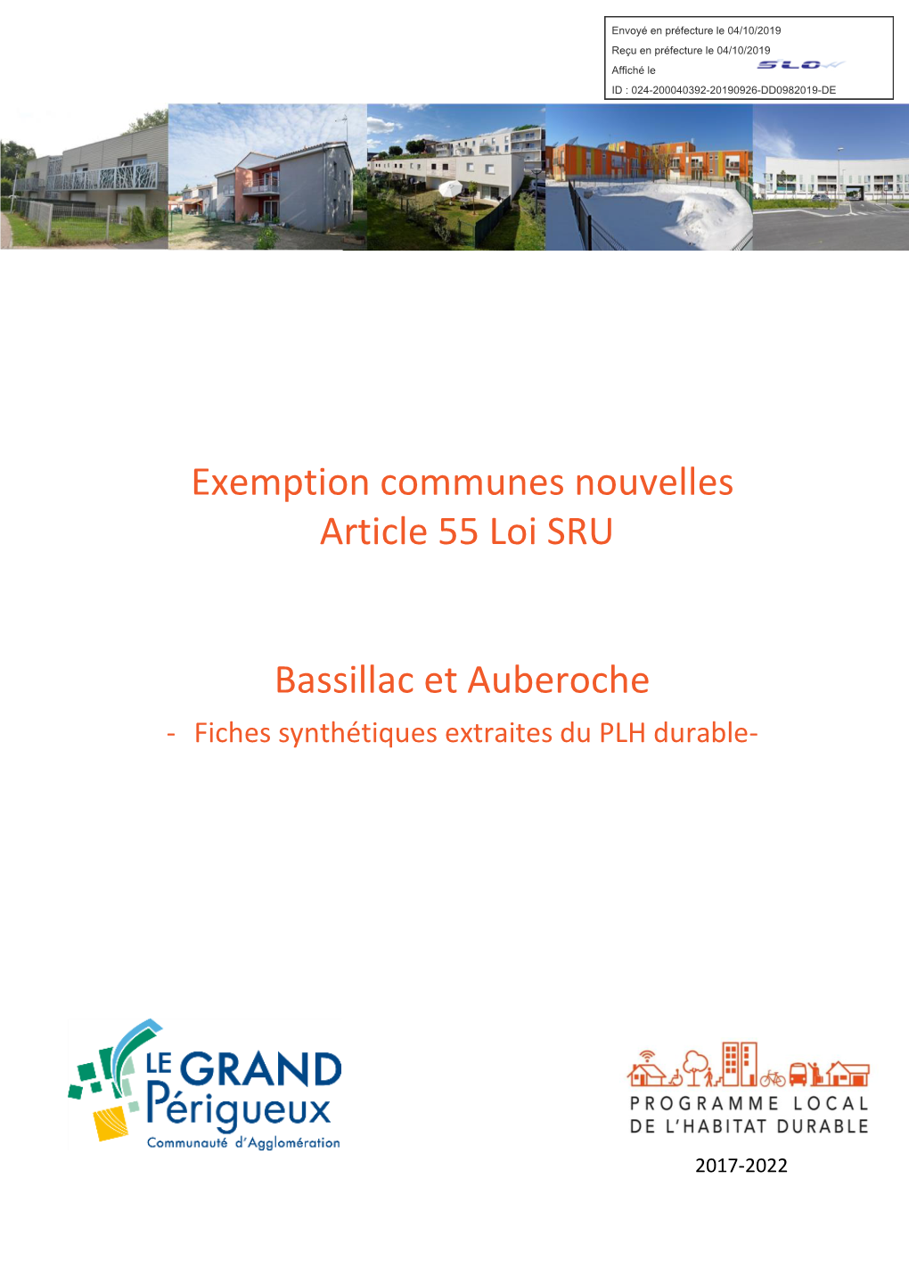 Exemption Communes Nouvelles Article 55 Loi SRU Bassillac Et