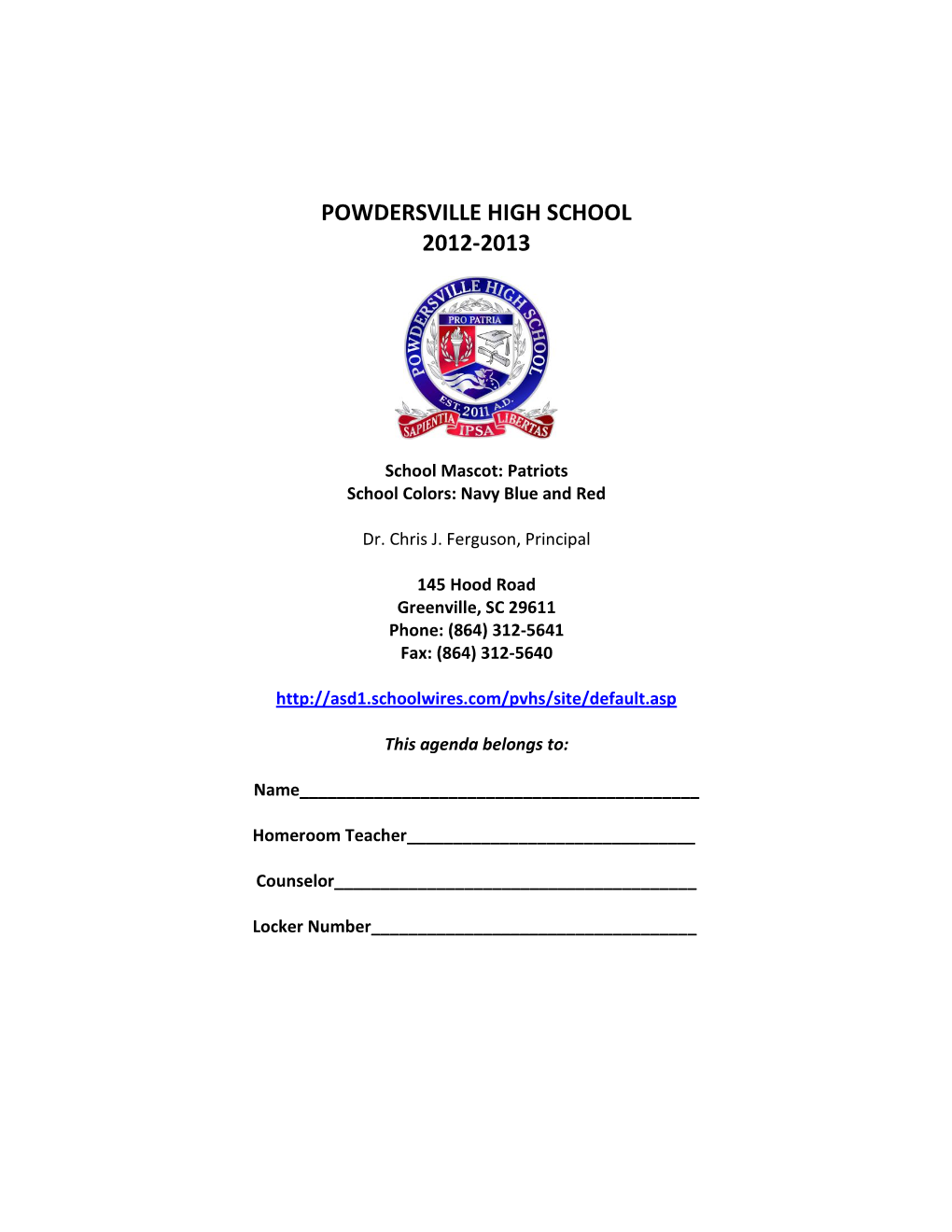 Powdersville High School 2012-2013