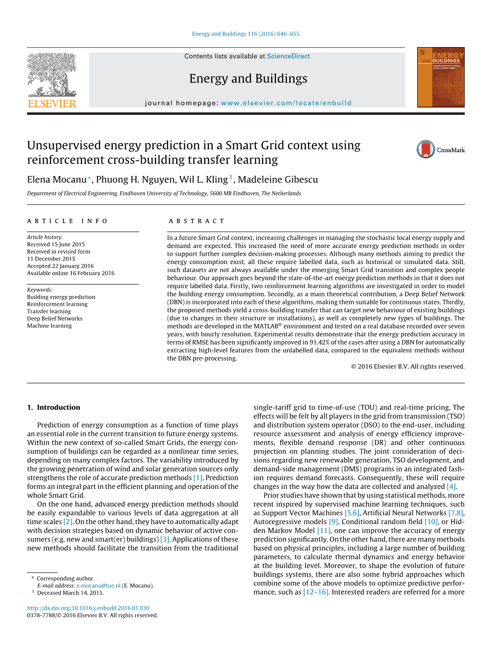 Unsupervised Energy Prediction in a Smart Grid Context Using