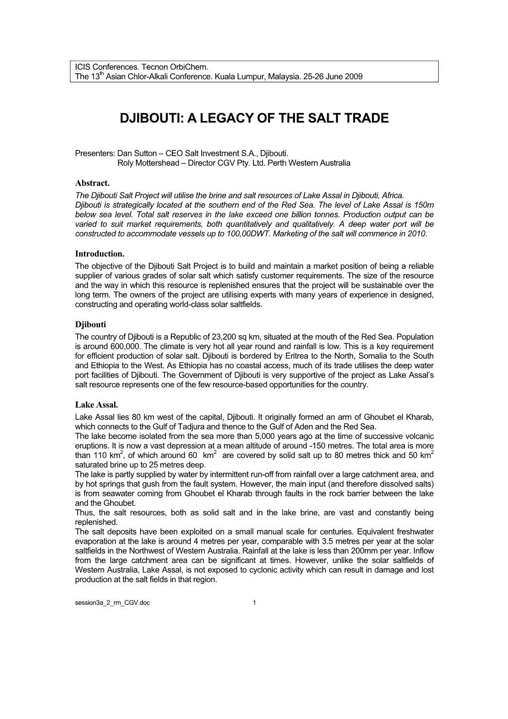 Djibouti: a Legacy of the Salt Trade