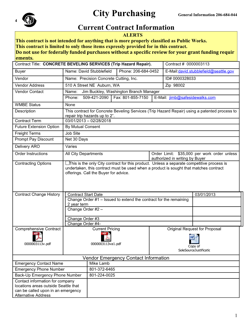 Current Contract Information Form s19