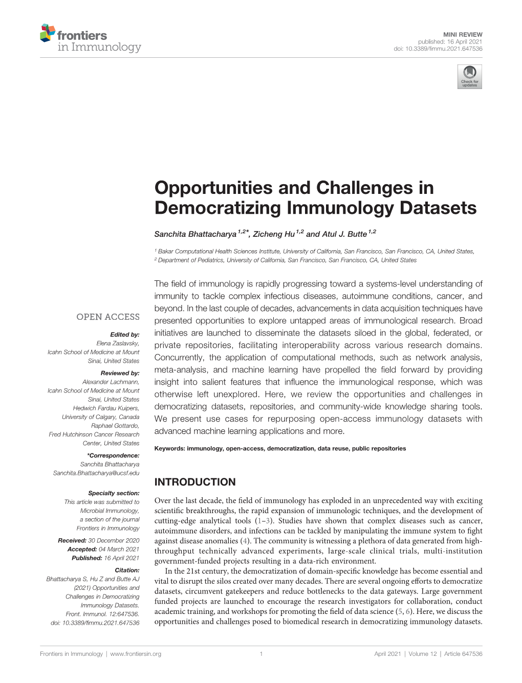 Opportunities and Challenges in Democratizing Immunology Datasets